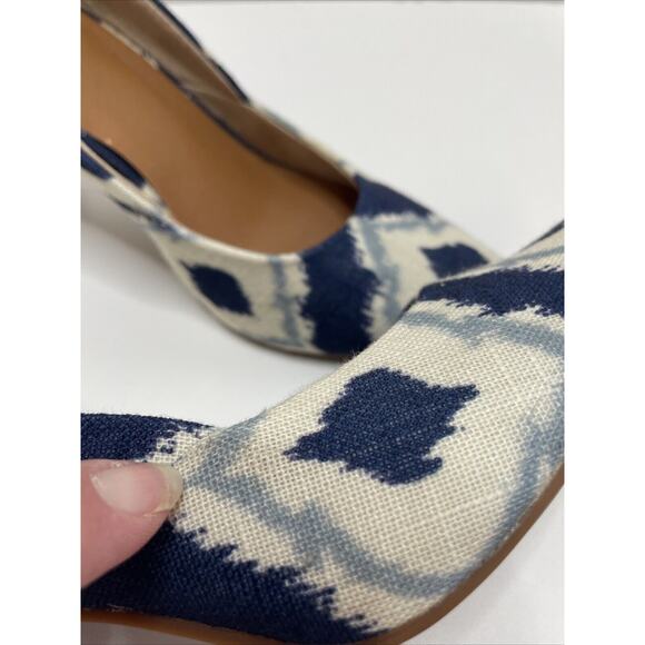 Women’s Seychelles Fabric Heels‎ SIZE 9 Anthropologie Aztec Blue Shoes Pumps - Picture 15 of 15